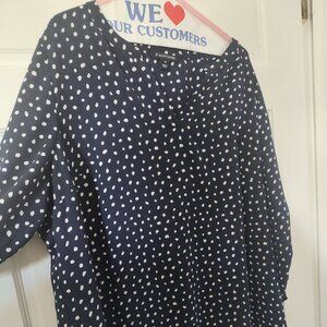 Stichfix Hawthorn Blue Polka Dot Blouse